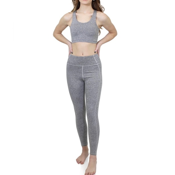 New Marc Defang Gray Elaskim Active Long Leggings - S - Picture 3 of 4